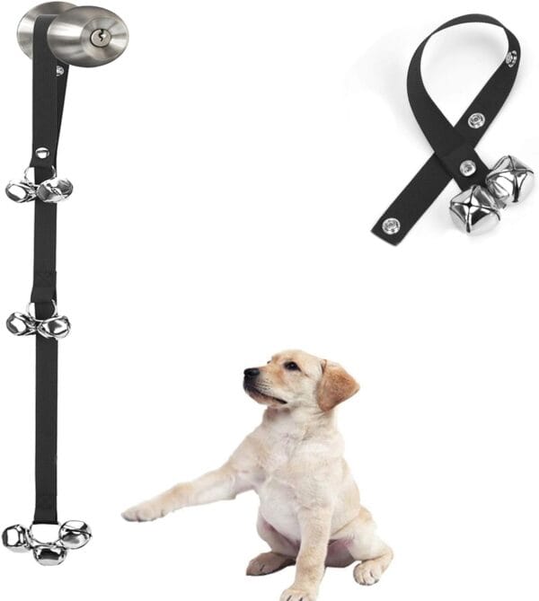 upgraded puppy bells dog doorbells for door knob