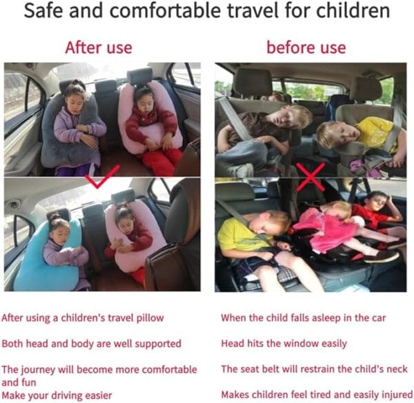 travel pillow cushion for the back seat of car car pillow for kids