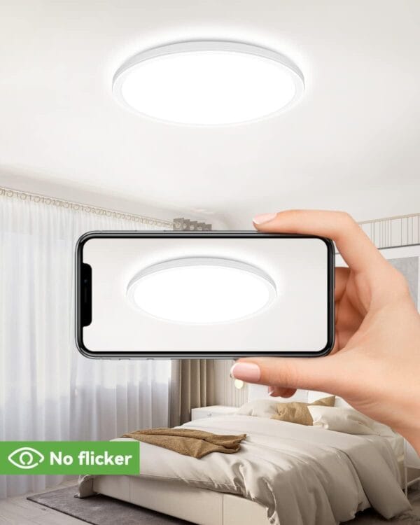 zemty 6pack 12 inch led flush mount ceiling light (white)