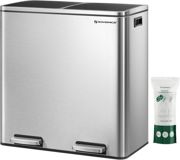 2 x 8 gallon (2 x 30 l) garbage can for kitchen