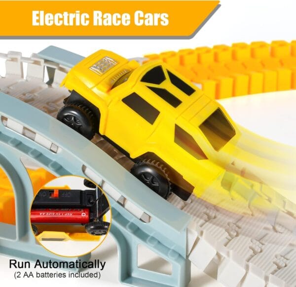 kizplays 260 pcs construction race tracks for kids toys