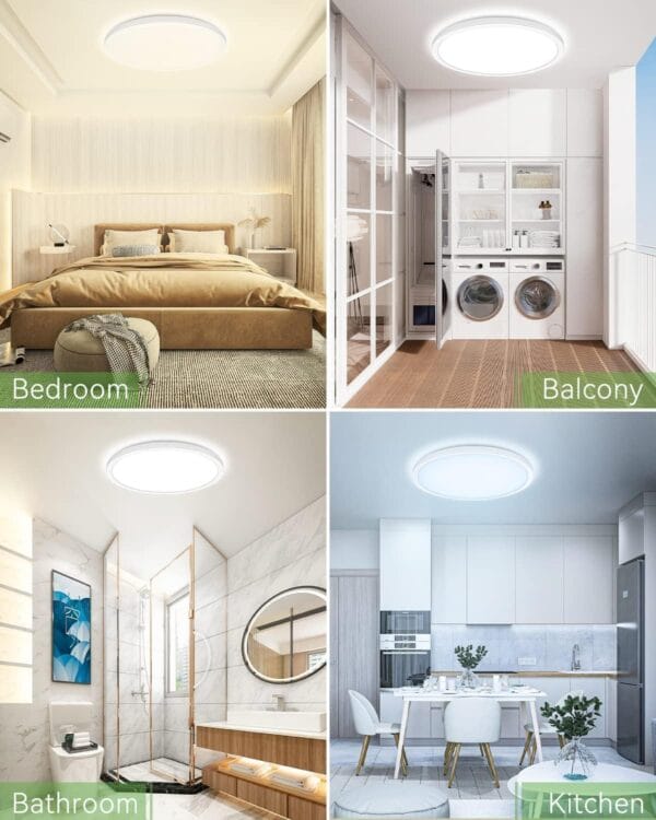 zemty 6pack 12 inch led flush mount ceiling light (white)