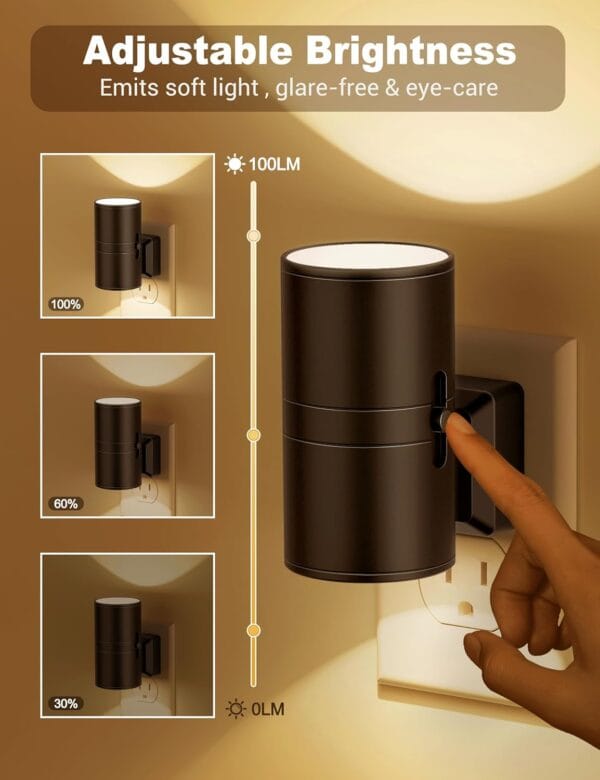 night lights plug into wall 2 pack