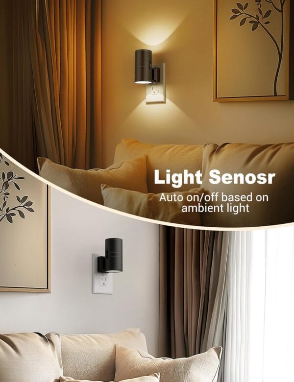 night lights plug into wall 2 pack