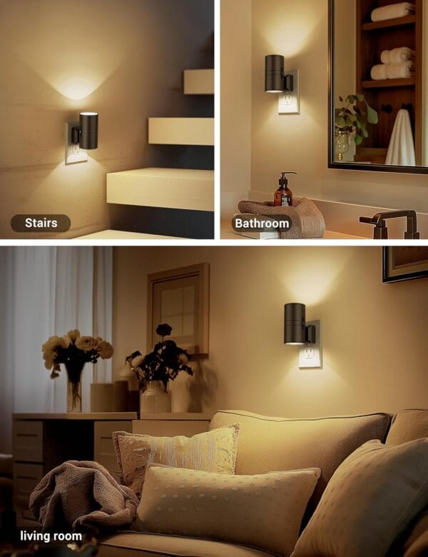 night lights plug into wall 2 pack